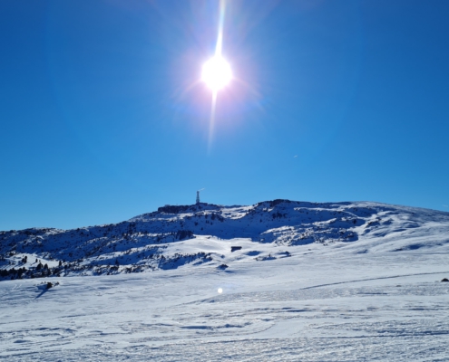 Winterwanderung Rittner Horn - Gipfelblick von Norden