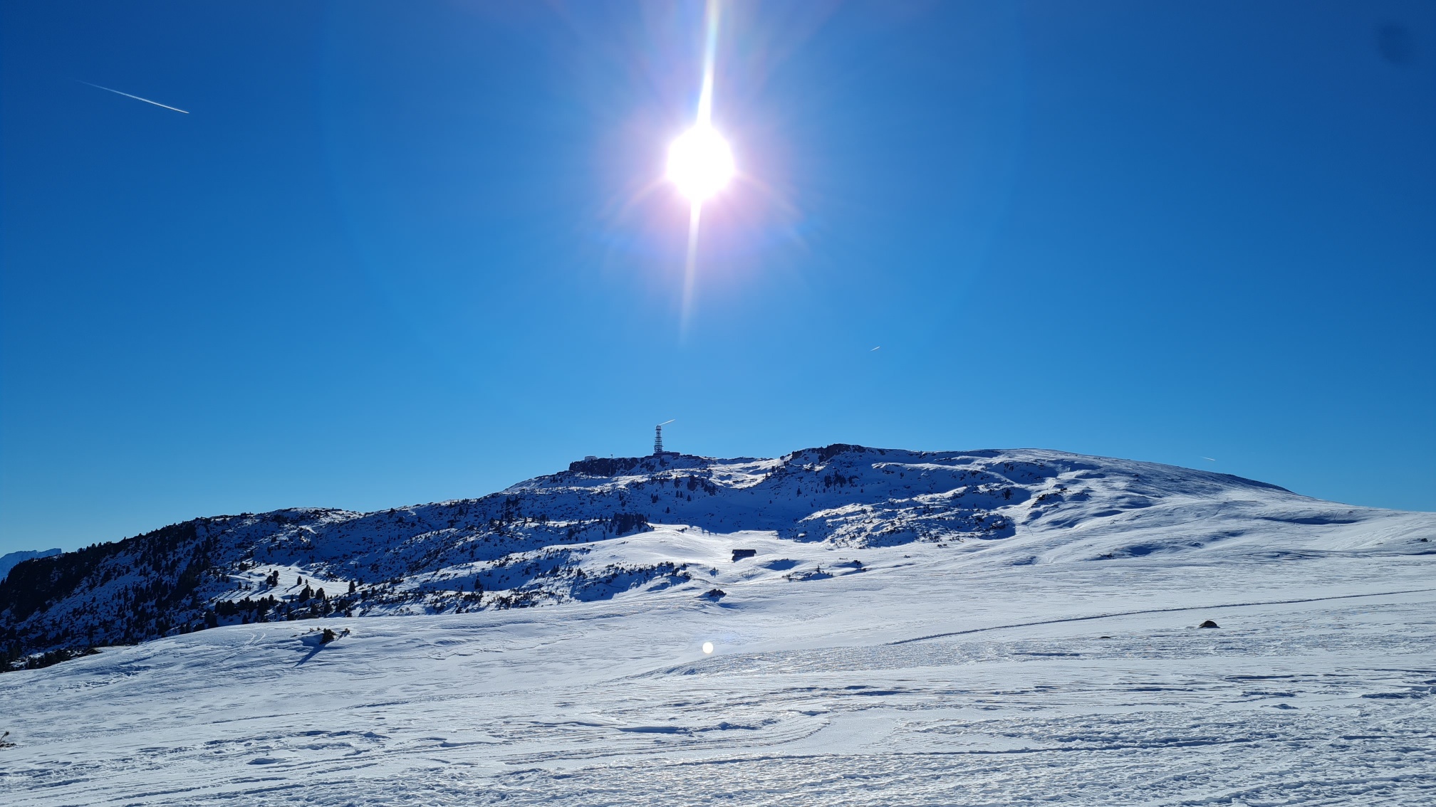 Winterwanderung Rittner Horn - Gipfelblick von Norden