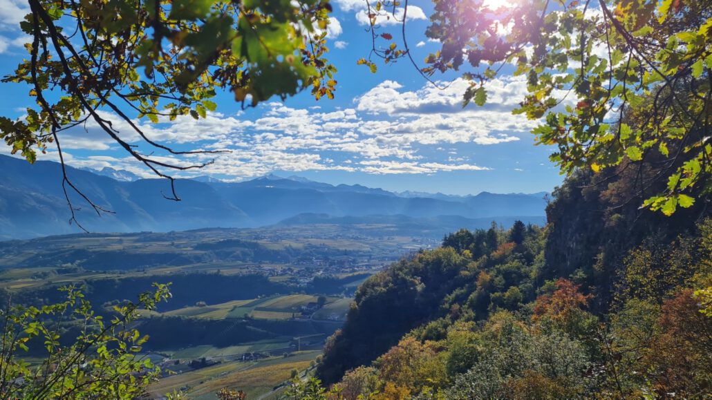 Wanderung Burgenweg Eppan: Blick nach Süden