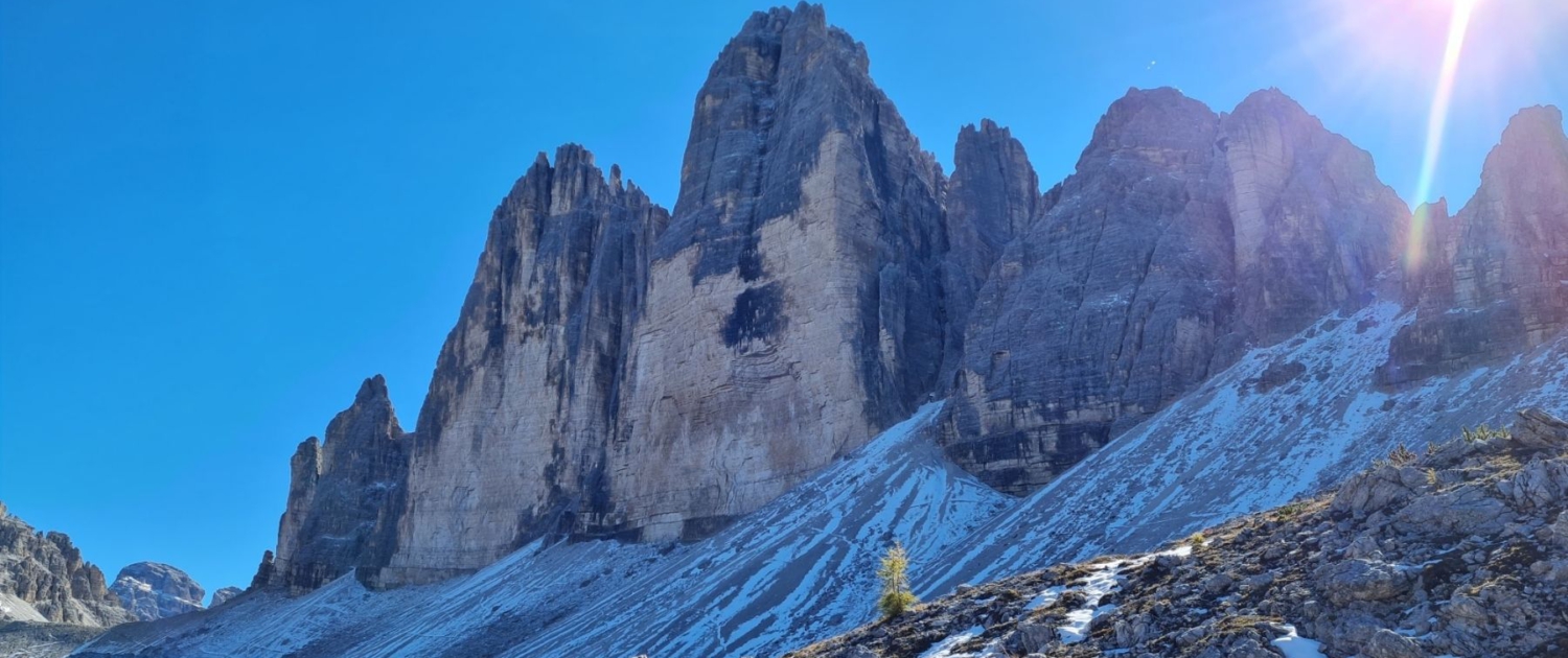 Wanderung um die Drei Zinnen - Blick auf die Nordwände