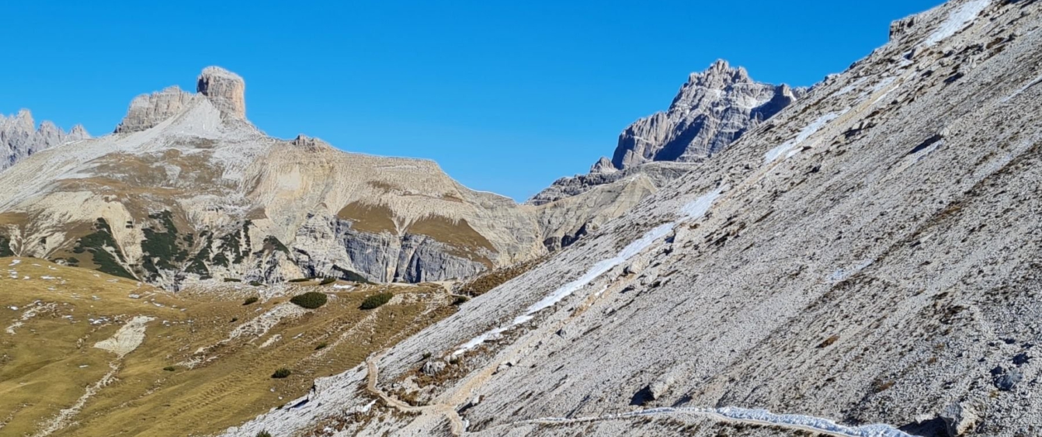 Wanderung um die Drei Zinnen - Unterwegs Richtung Langenalpe