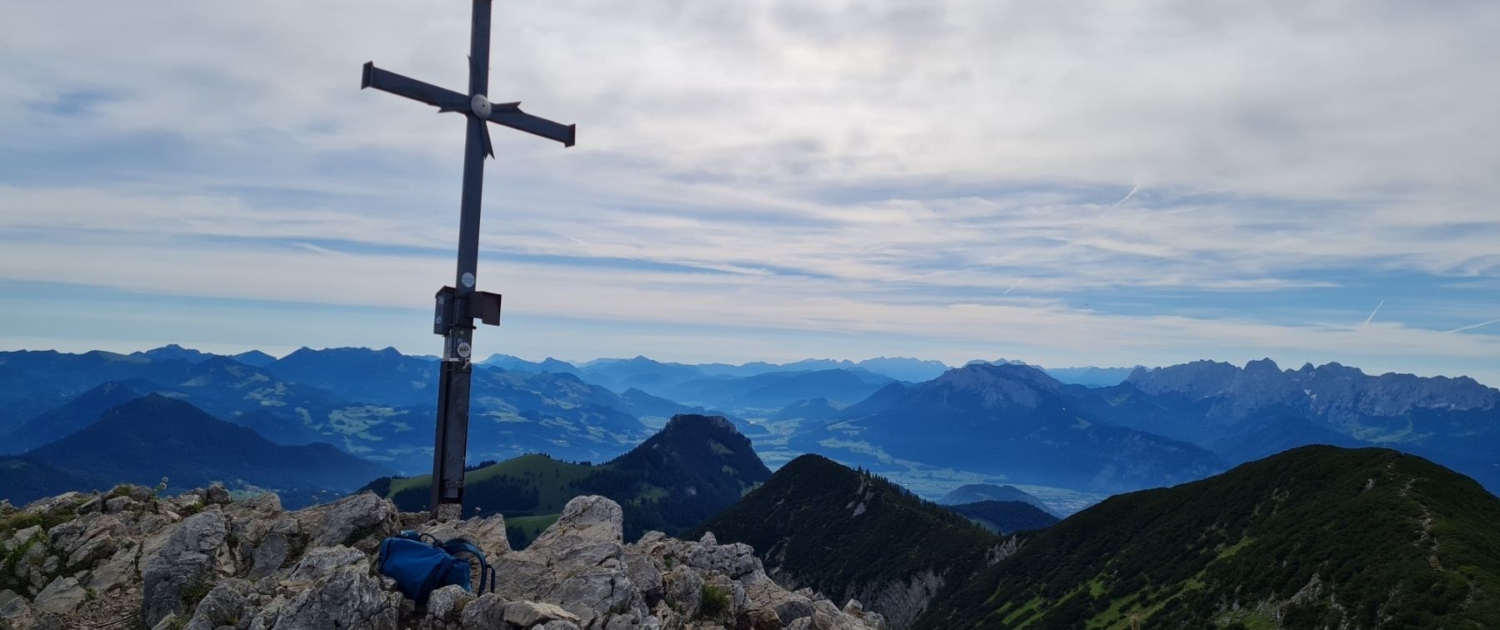 Wanderung Großer Traithen - Gipfelkreuz