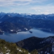 Mit Schneehschuhen auf den Herzogstand: Blick auf Walchensee