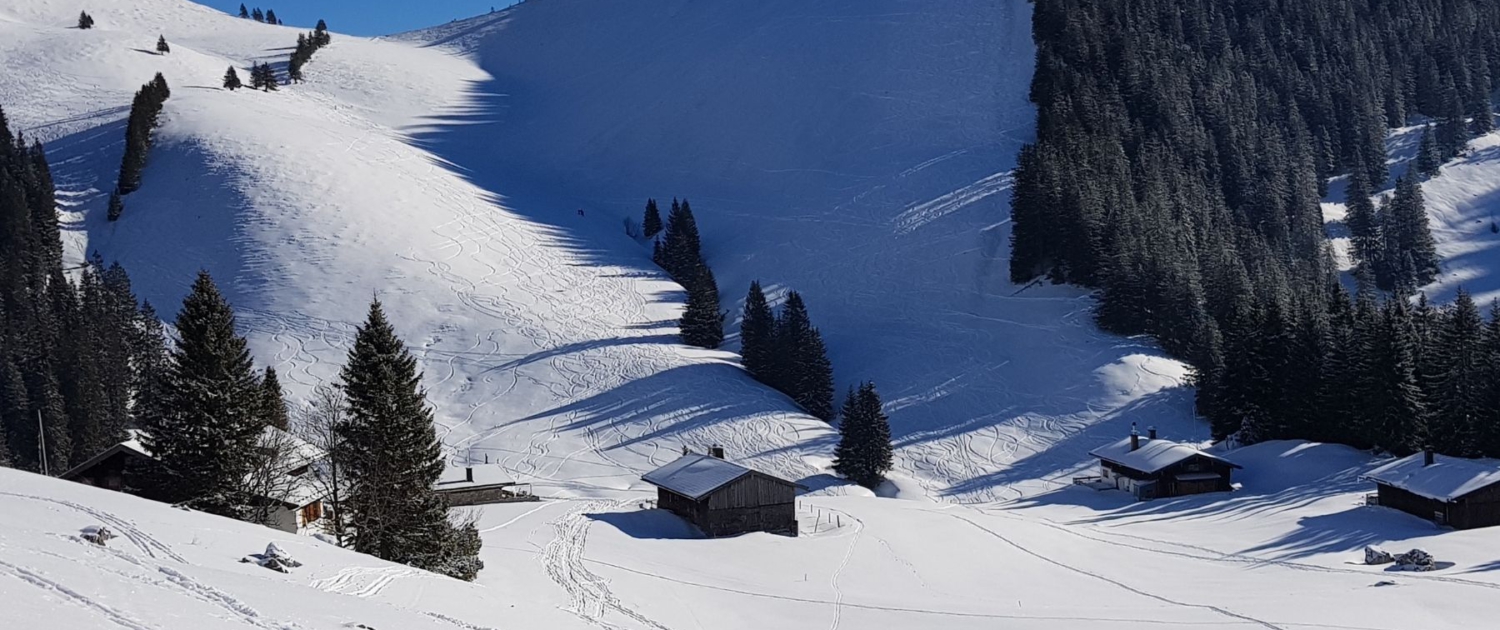 Mit Schneeschuhen zum Jägerkamp: Untere Schönfeldalm