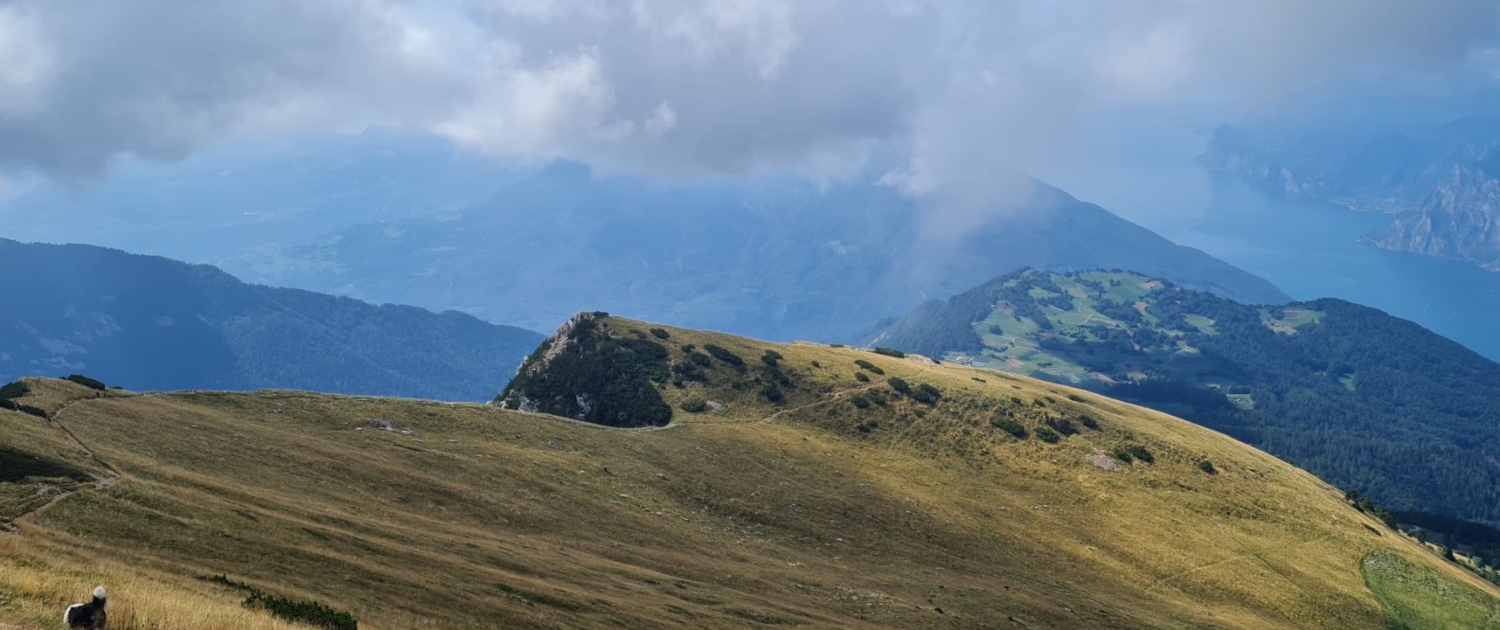 Wanderung Monte Stivo - Abstieg Grat