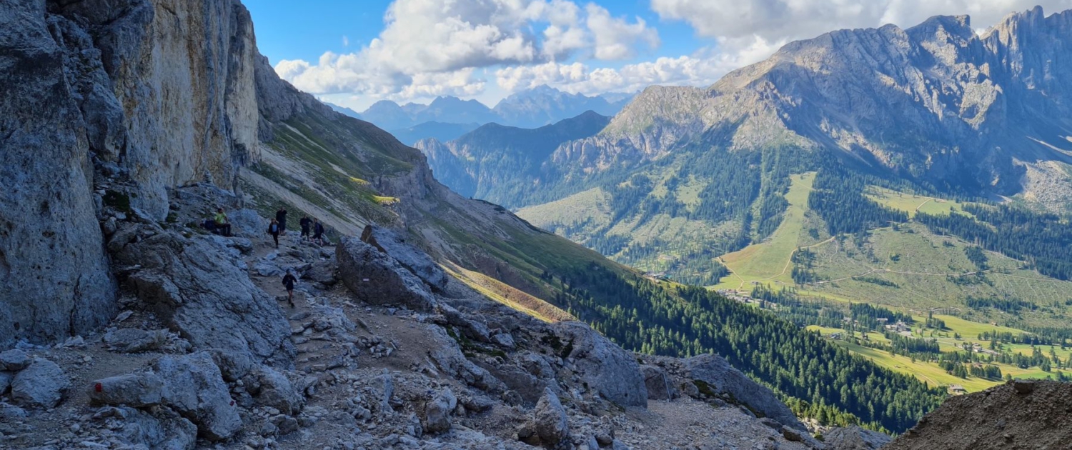 Wanderung im Rosengarten - Aufstieg auf Vajolonpass